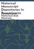 Historical_manuscript_depositories_in_Pennsylvania
